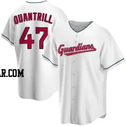 Cal Quantrill Men's Cleveland Guardians White Replica Home Jersey