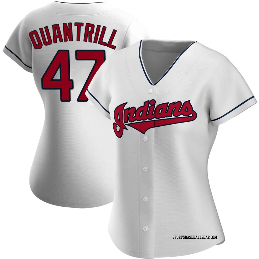 Cal Quantrill Women's Cleveland Guardians White Authentic Home Jersey