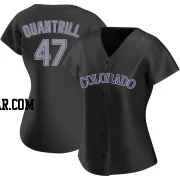 Cal Quantrill Women's Colorado Rockies Black Authentic Alternate Jersey