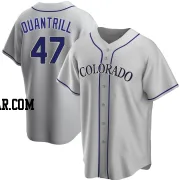Cal Quantrill Youth Colorado Rockies Gray Replica Road Jersey