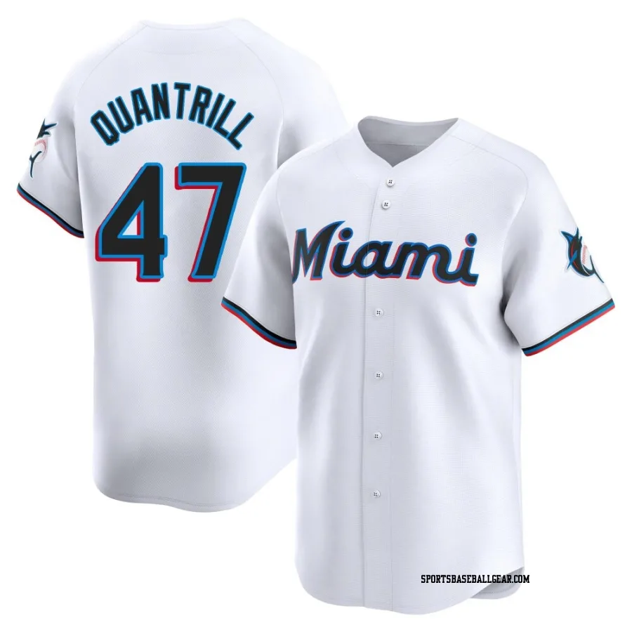 Cal Quantrill Youth Miami Marlins White Limited Home Jersey