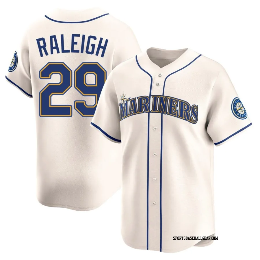 Cal Raleigh Men's Seattle Mariners Cream Limited Alternate Jersey