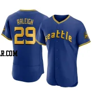 Cal Raleigh Men's Seattle Mariners Royal Authentic 2023 City Connect Jersey
