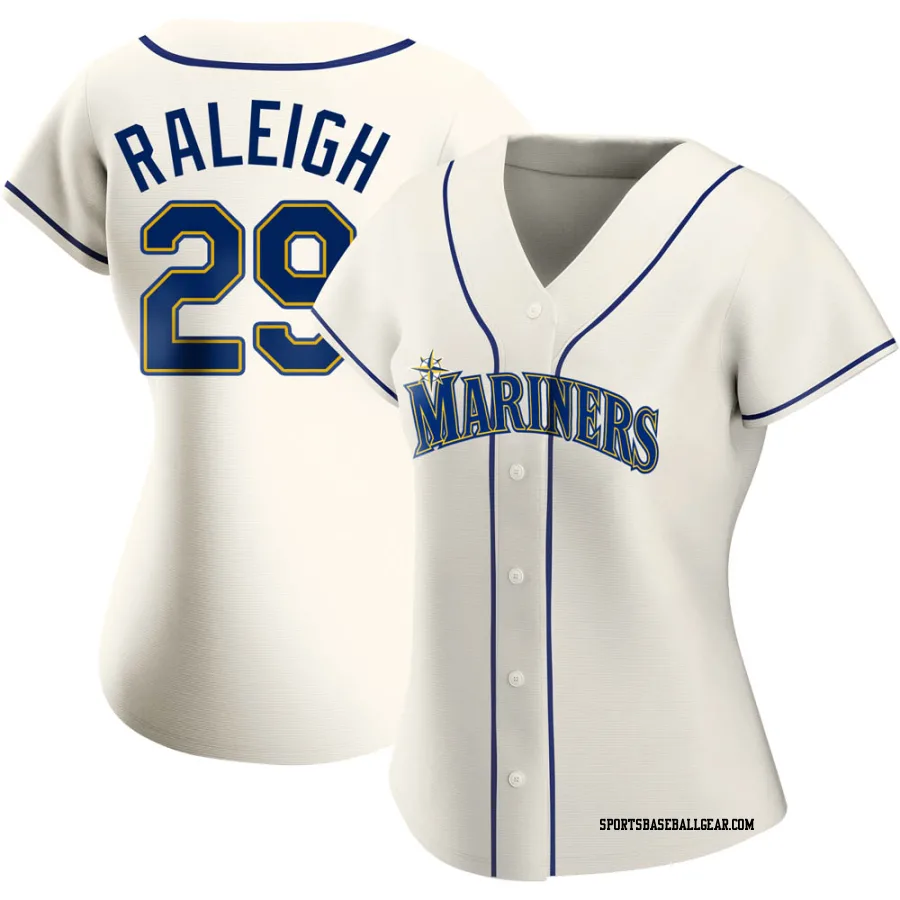 Cal Raleigh Women's Seattle Mariners Cream Authentic Alternate Jersey