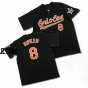 Cal Ripken Men's Baltimore Orioles Black Replica Throwback Jersey