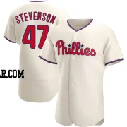 Cal Stevenson Men's Philadelphia Phillies Cream Authentic Alternate Jersey