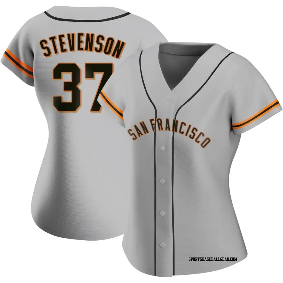 Cal Stevenson Women's San Francisco Giants Gray Authentic Road Jersey