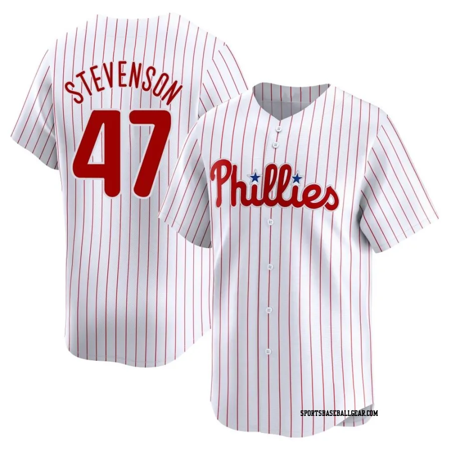 Cal Stevenson Youth Philadelphia Phillies White Limited Home Jersey
