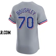 Caleb Boushley Men's Texas Rangers Gray Elite Road Jersey
