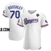 Caleb Boushley Men's Texas Rangers White Authentic Home 2023 World Series Jersey
