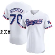 Caleb Boushley Men's Texas Rangers White Elite Home Jersey