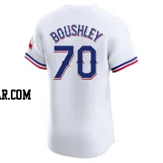Caleb Boushley Men's Texas Rangers White Elite Home Jersey