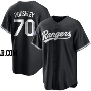 Caleb Boushley Youth Texas Rangers White Replica Black 2023 World Series Champions Jersey