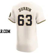 Caleb Durbin Men's Milwaukee Brewers Cream Elite Home Jersey