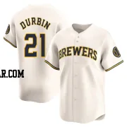 Caleb Durbin Men's Milwaukee Brewers Cream Limited Home Jersey