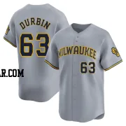 Caleb Durbin Men's Milwaukee Brewers Gray Limited Away Jersey