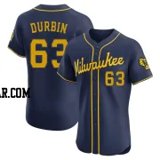 Caleb Durbin Men's Milwaukee Brewers Navy Elite Alternate Jersey