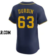 Caleb Durbin Men's Milwaukee Brewers Navy Elite Alternate Jersey