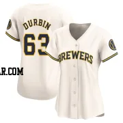 Caleb Durbin Women's Milwaukee Brewers Cream Limited Home Jersey