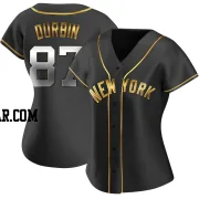 Caleb Durbin Women's New York Yankees Black Golden Replica Alternate Jersey