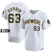 Caleb Durbin Youth Milwaukee Brewers White Limited Alternate Jersey