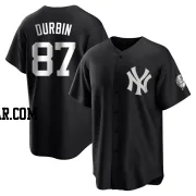 Caleb Durbin Youth New York Yankees Black/White Replica Jersey