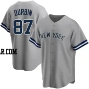 Caleb Durbin Youth New York Yankees Gray Replica Road Name Jersey