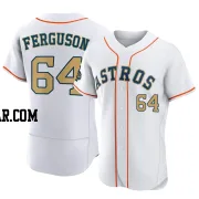 Caleb Ferguson Men's Houston Astros Gold Authentic White 2023 Collection Jersey