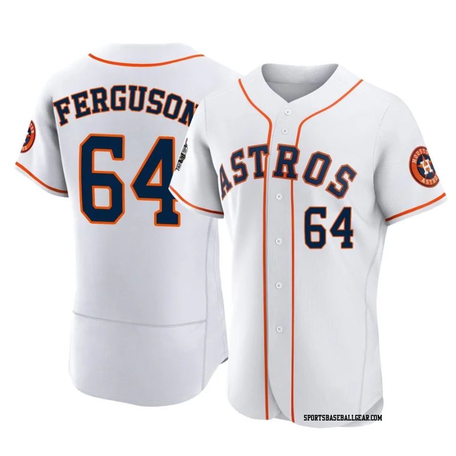 Caleb Ferguson Men's Houston Astros White Authentic 2022 World Series Home Jersey
