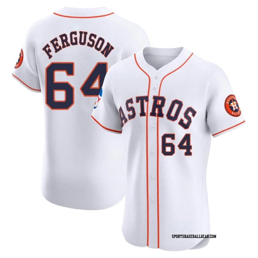 Caleb Ferguson Men's Houston Astros White Elite Home Patch Jersey