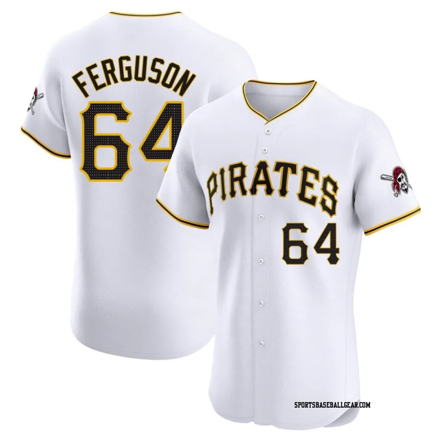 Caleb Ferguson Men's Pittsburgh Pirates White Elite Home Jersey