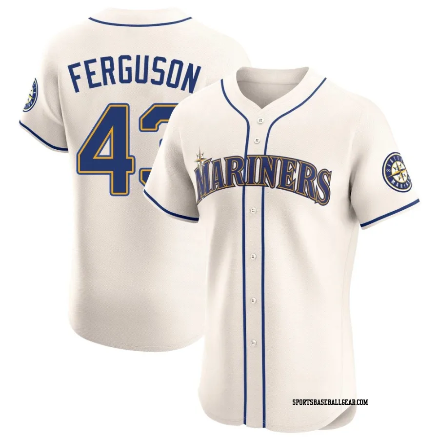Caleb Ferguson Men's Seattle Mariners Cream Elite Alternate Jersey