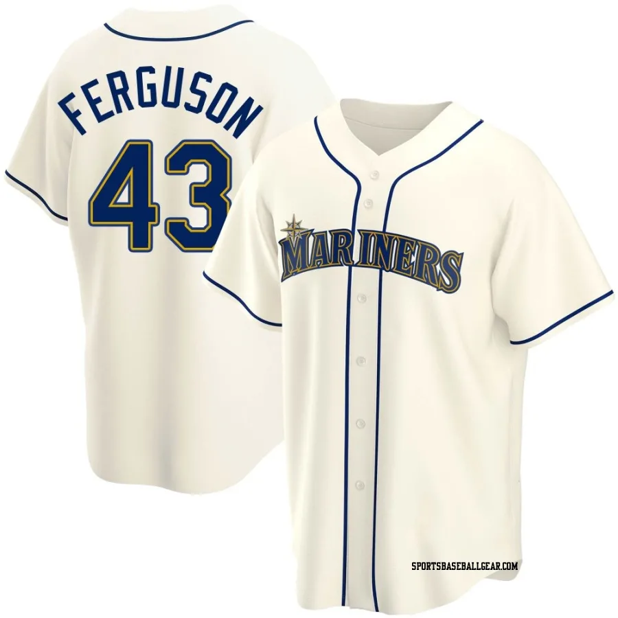 Caleb Ferguson Men's Seattle Mariners Cream Replica Alternate Jersey