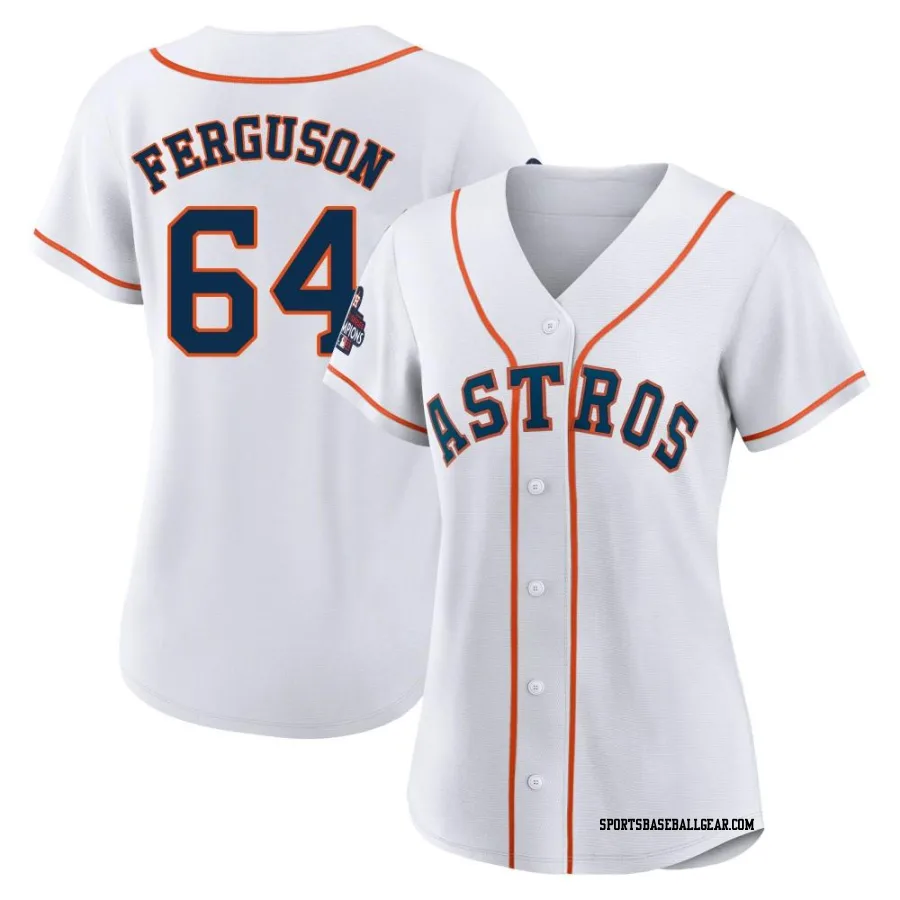 Caleb Ferguson Women's Houston Astros White Replica 2022 World Series Champions Home Jersey