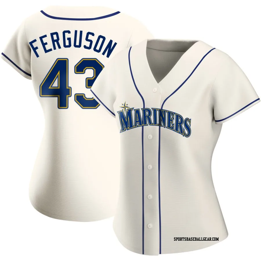 Caleb Ferguson Women's Seattle Mariners Cream Authentic Alternate Jersey