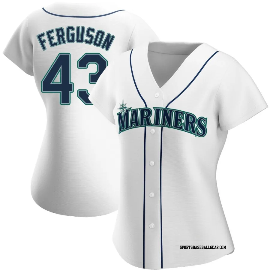 Caleb Ferguson Women's Seattle Mariners White Authentic Home Jersey