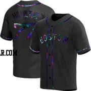 Caleb Hamilton Men's Boston Red Sox Black Holographic Replica Alternate Jersey