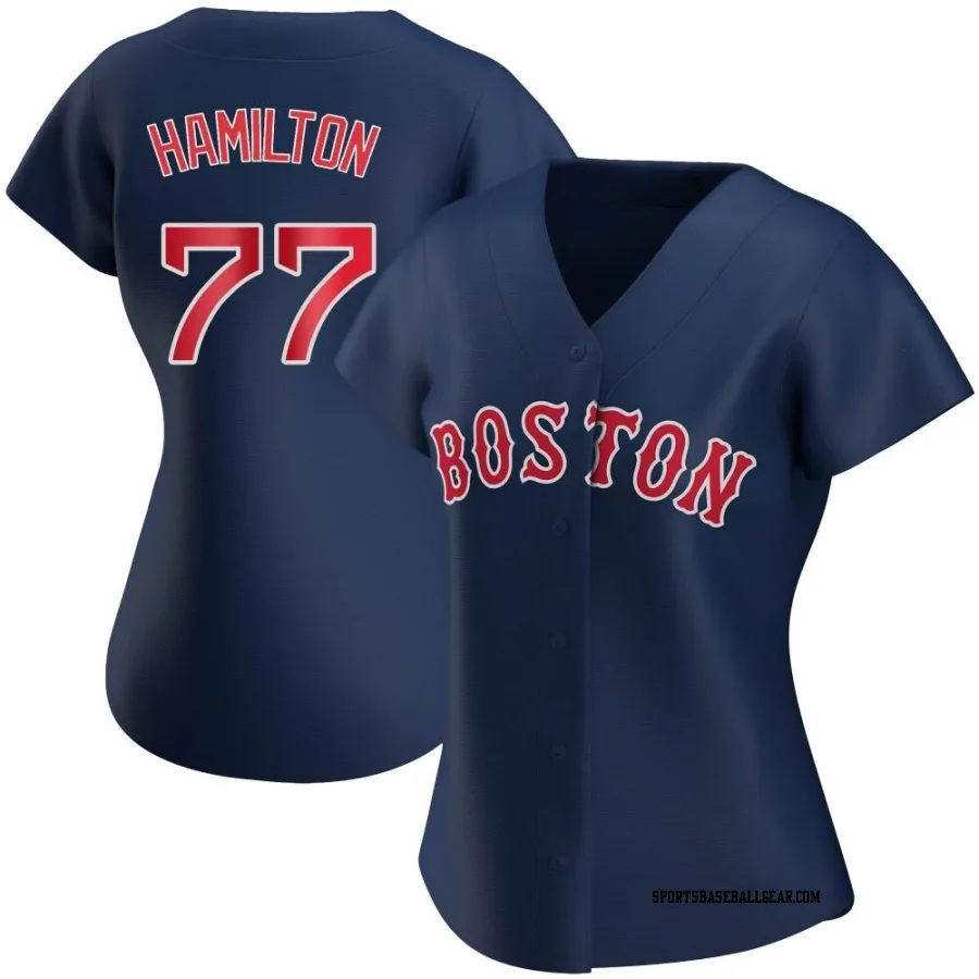 Caleb Hamilton Women's Boston Red Sox Navy Replica Alternate Jersey