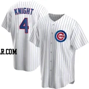 Caleb Knight Men's Chicago Cubs White Replica Home Jersey