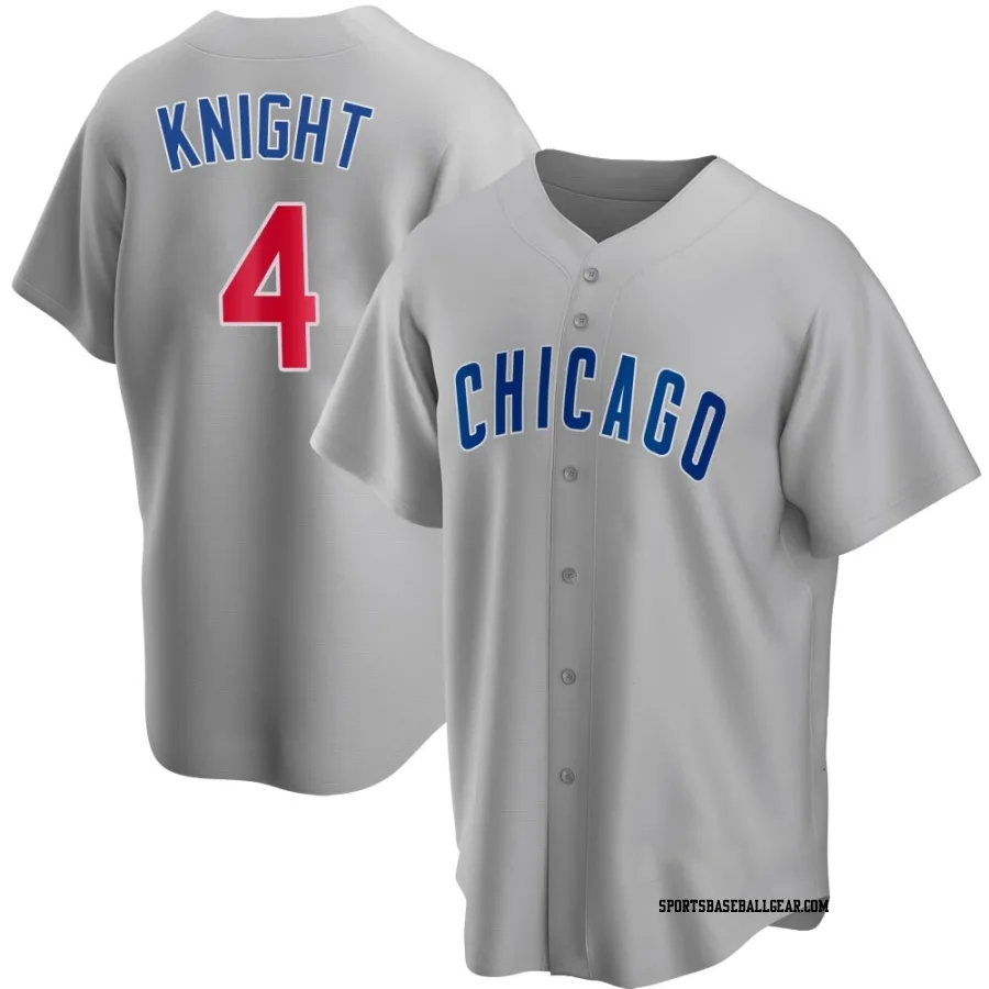 Caleb Knight Youth Chicago Cubs Gray Replica Road Jersey