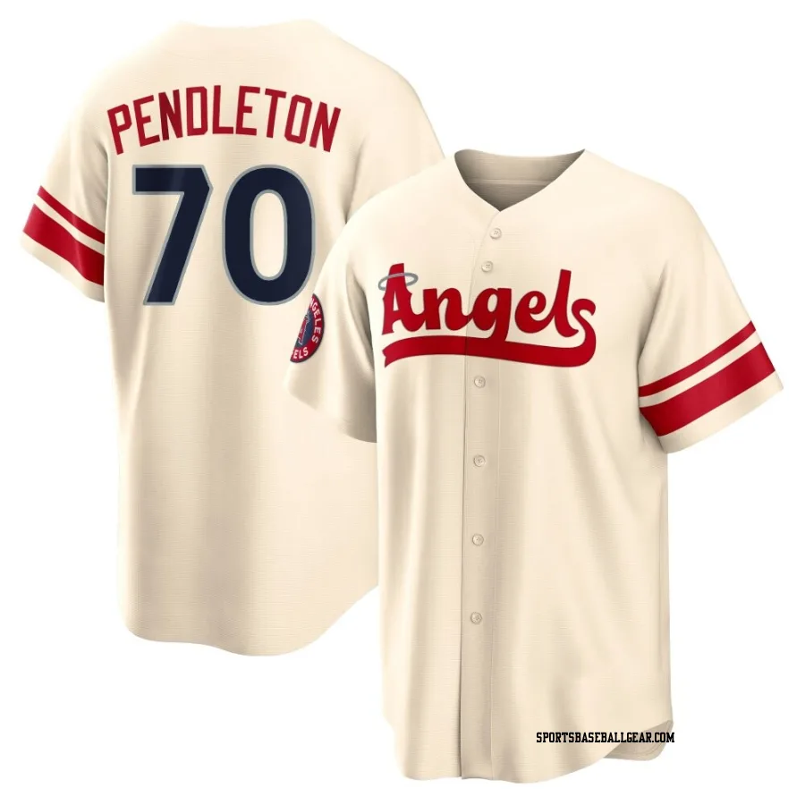 Caleb Pendleton Men's Los Angeles Angels Cream Replica 2022 City Connect Jersey