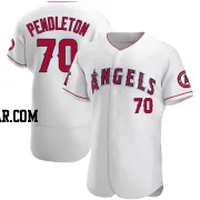 Caleb Pendleton Men's Los Angeles Angels White Authentic Jersey