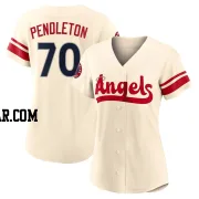 Caleb Pendleton Women's Los Angeles Angels Cream Replica 2022 City Connect Jersey
