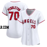 Caleb Pendleton Women's Los Angeles Angels White Limited Home Jersey
