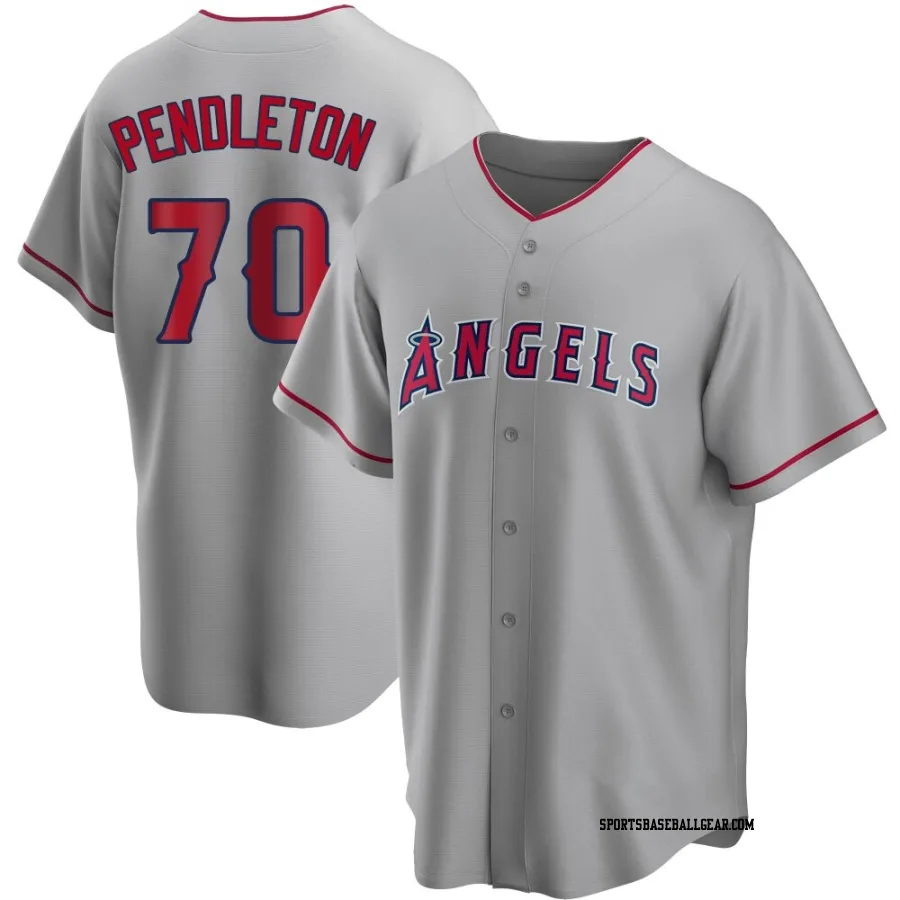 Caleb Pendleton Youth Los Angeles Angels Replica Silver Road Jersey
