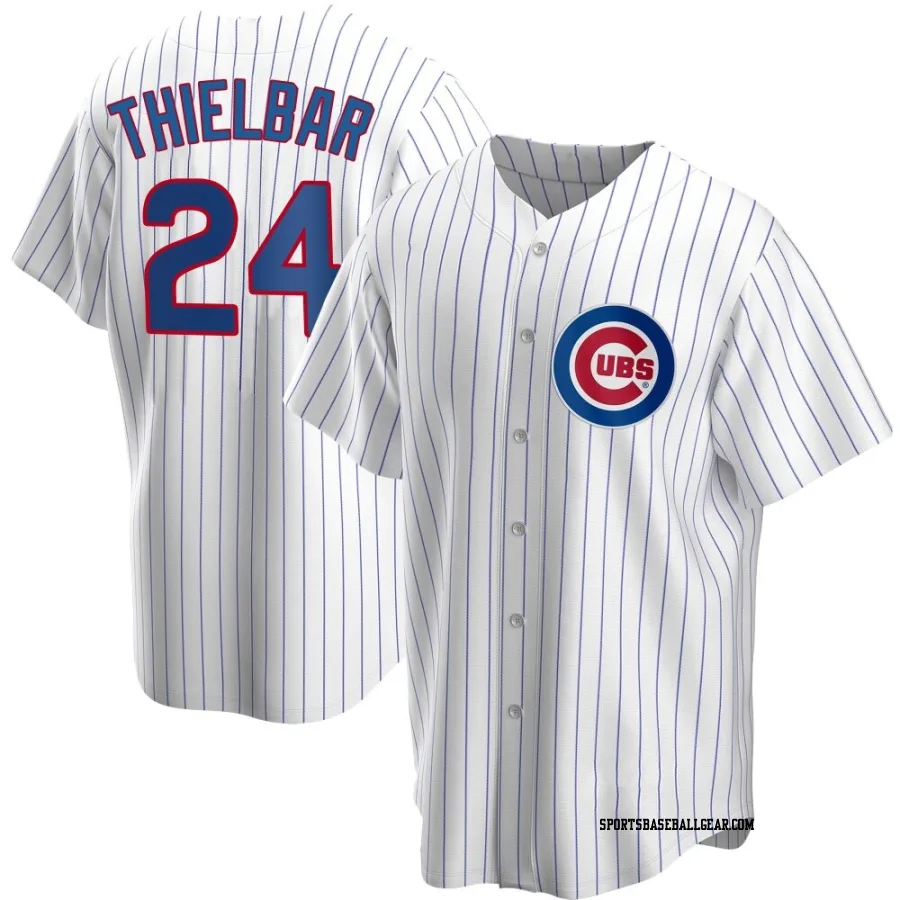 Caleb Thielbar Men's Chicago Cubs White Replica Home Jersey