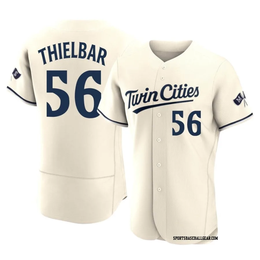 Caleb Thielbar Men's Minnesota Twins Cream Authentic Alternate 2023 Jersey