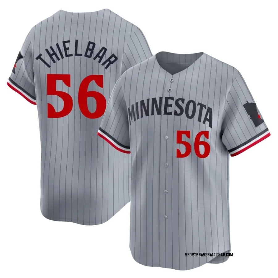 Caleb Thielbar Youth Minnesota Twins Gray Limited Road Jersey