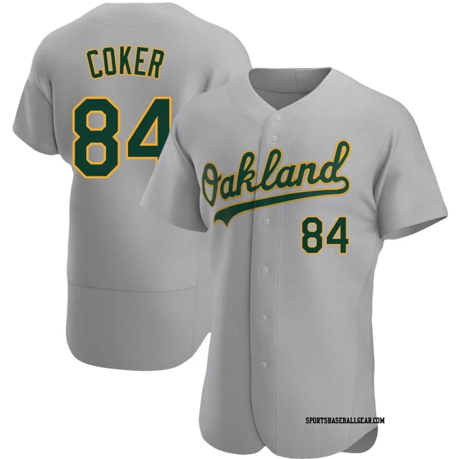 Calvin Coker Men's Oakland Athletics Gray Authentic Road Jersey