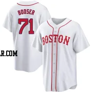 Cam Booser Youth Boston Red Sox White Replica 2021 Patriots' Day Jersey